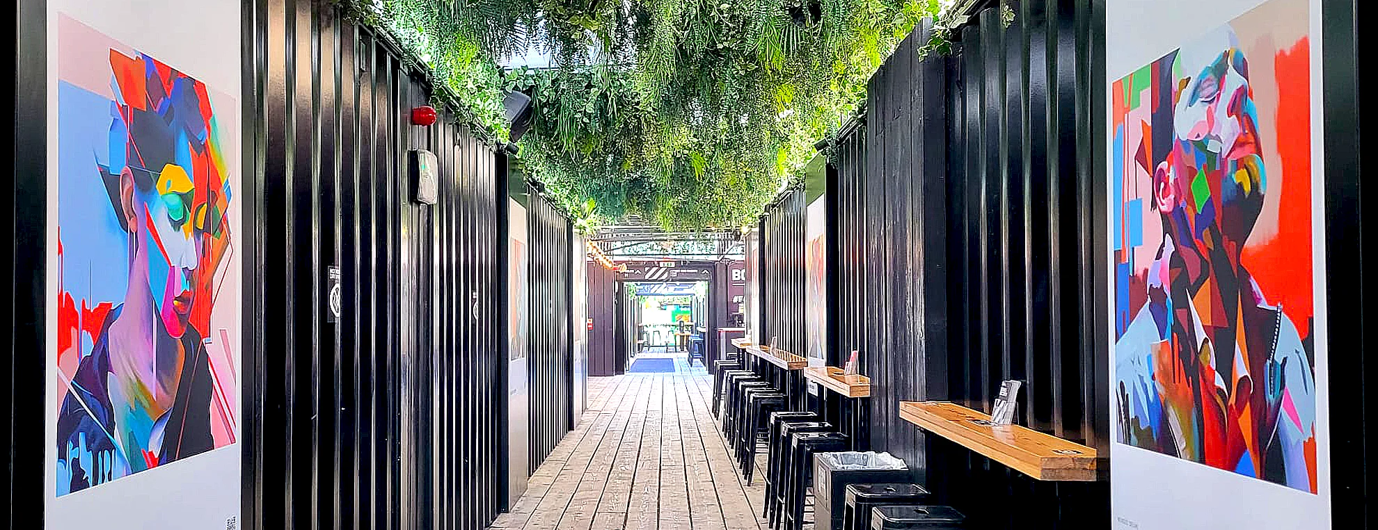 Paul Kneen solo exhibition installed at BOXPARK Shoreditch London